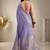 Levander solid chiffon ethnic saree with blouse