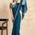 Rama solid chiffon ethnic saree with blouse