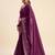 Purple solid chiffon ethnic saree with blouse
