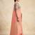 Peach solid chiffon ethnic saree with blouse