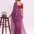 Purple floral georgette ethnic saree with blouse