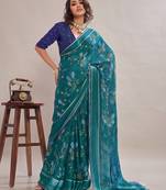 Rama floral georgette ethnic saree with blouse