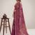 Wine floral georgette ethnic saree with blouse