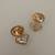 Gold plated swarovski crystal stud earrings