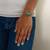 Gold plated turquoise stone citrine crystal cuff bracelet