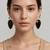 Gold plated black and white crystal stud earrings