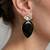 Gold plated black and white crystal stud earrings