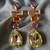 Gold plated multicolor crystal stones dangler earrings