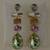 Gold plated multicolor crystal stones dangler earrings