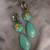 Gold plated turquoise blue stone citrine dangler earrings