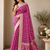 Dark Pink Color Zari Weaving Work Silk Blend Saree