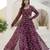 Ftdiva women burgundy color long front cut long kurta with pant