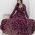 Ftdiva women burgundy color long front cut long kurta with pant