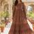 Ftdiva women's embroidebrown anarkali brown printed kurti in rayon