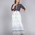 Ftdiva women's rayon anarkali kurti with jacket in white & blue ( jacketed kurti, anarkali kurti, party wear kurti)