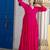 Ftdiva women's solid cotton anarkali kurti in magenta ( long kurti, summer kurti )