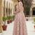 Ftdiva women's embroidepink anarkali pink printed kurti in rayon