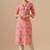 Ftdiva women stylish paisley printed straight kurta in pink