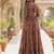 Ftdiva women's embroidebrown anarkali brown printed kurti in rayon