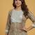 Ftdiva embroidered paisley print straight kurta in light yellow
