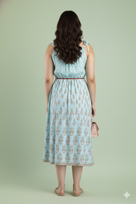 Ftdiva sleeveless anarkali kurta in light green 2