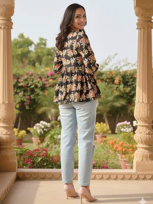 Ftdiva women's multicolor printed kruti in rayon 2