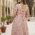 Ftdiva women's embroidepink anarkali pink printed kurti in rayon