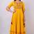 Ftdiva embroidered anarkali kurta in yellow