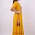 Ftdiva embroidered anarkali kurta in yellow