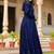 Ftdiva paisley printed anarkali kurta in blue
