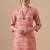 Ftdiva women stylish paisley printed straight kurta in pink