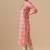 Ftdiva women stylish paisley printed straight kurta in pink