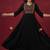 Ftdiva women's  embroidered anarkali black printed kurti in rayon