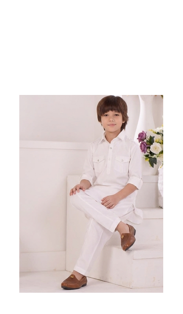 boys white pathani kurta traditional wear momento fashions 1