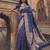 navy silk blend saree with blouse