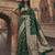 d green silk blend saree with blouse
