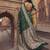 d green silk blend saree with blouse