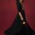 Ftdiva women's  embroidered anarkali black printed kurti in rayon