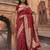 red silk blend saree with blouse