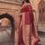 red silk blend saree with blouse