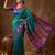 Violet silk blend saree with blouse