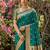 Blue silk blend saree with blouse