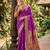 Violet silk blend saree with blouse