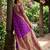 Violet silk blend saree with blouse