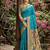 Sky blue silk blend saree with blouse