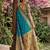 Sky blue silk blend saree with blouse