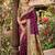 Purple silk blend saree with blouse