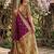 Purple silk blend saree with blouse