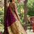 Purple silk blend saree with blouse