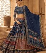 Royal Blue Navratri Lehenga Choli With Dupatta